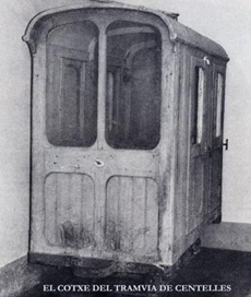 El cotxe del tramvia de Centelles